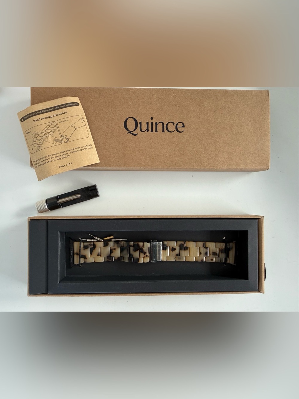 Quince Acetate Apple Watch Band Tan Tortoise 38mm - 42mm NEW in Box